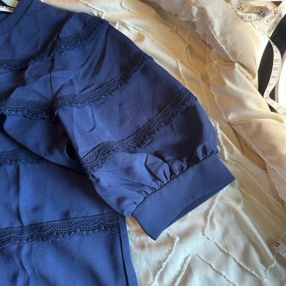 Grace Karin puff sleeve business casual shorts sleeve blouse size medium NWT - Picture 11 of 12